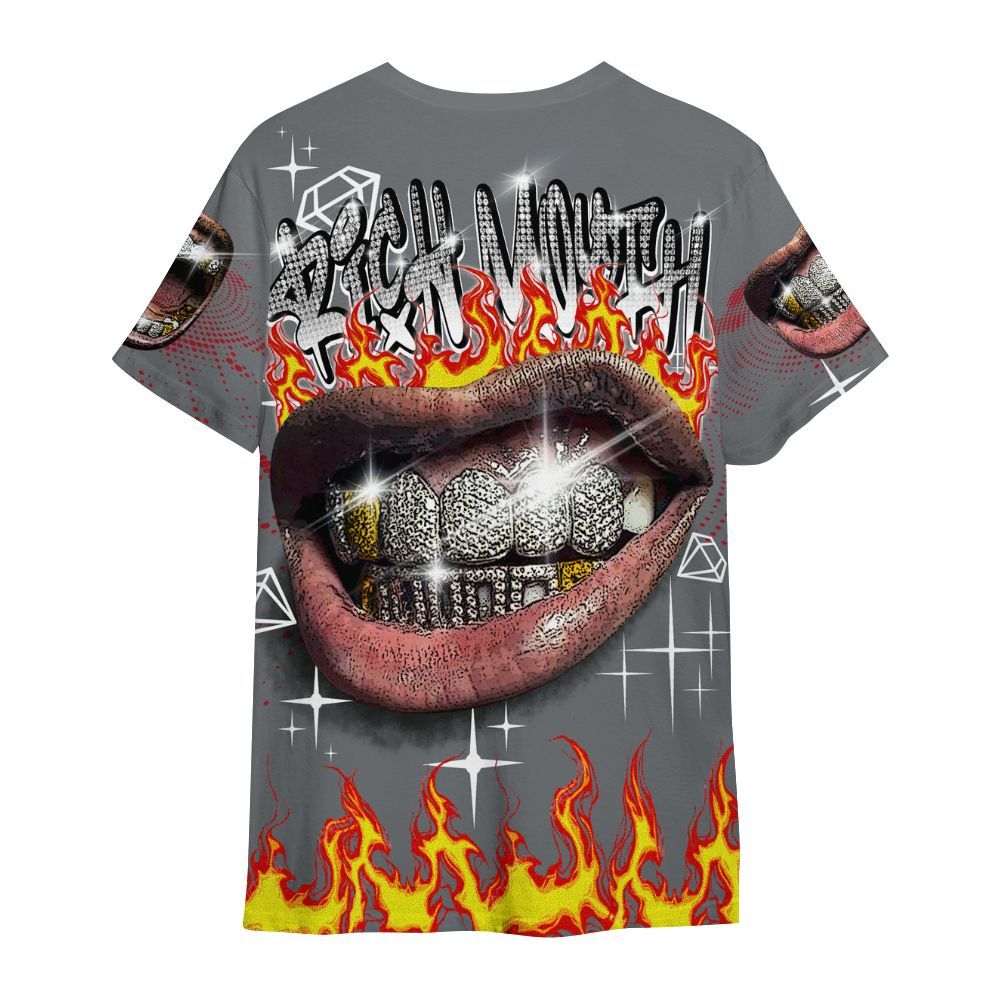Shirt To Match Retro Fire Red 9s - Rich Mouth Fire Rap Retro 90s All Over Print