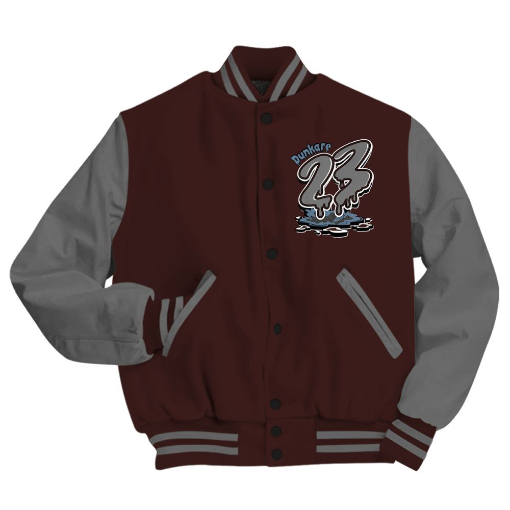 Varsity Jacket To Match Burgundy 5s - Custom Name 23 Drip All Over Print