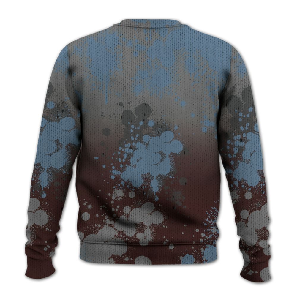 Knitted Sweater To Match Burgundy 5s - Trust No One Scary