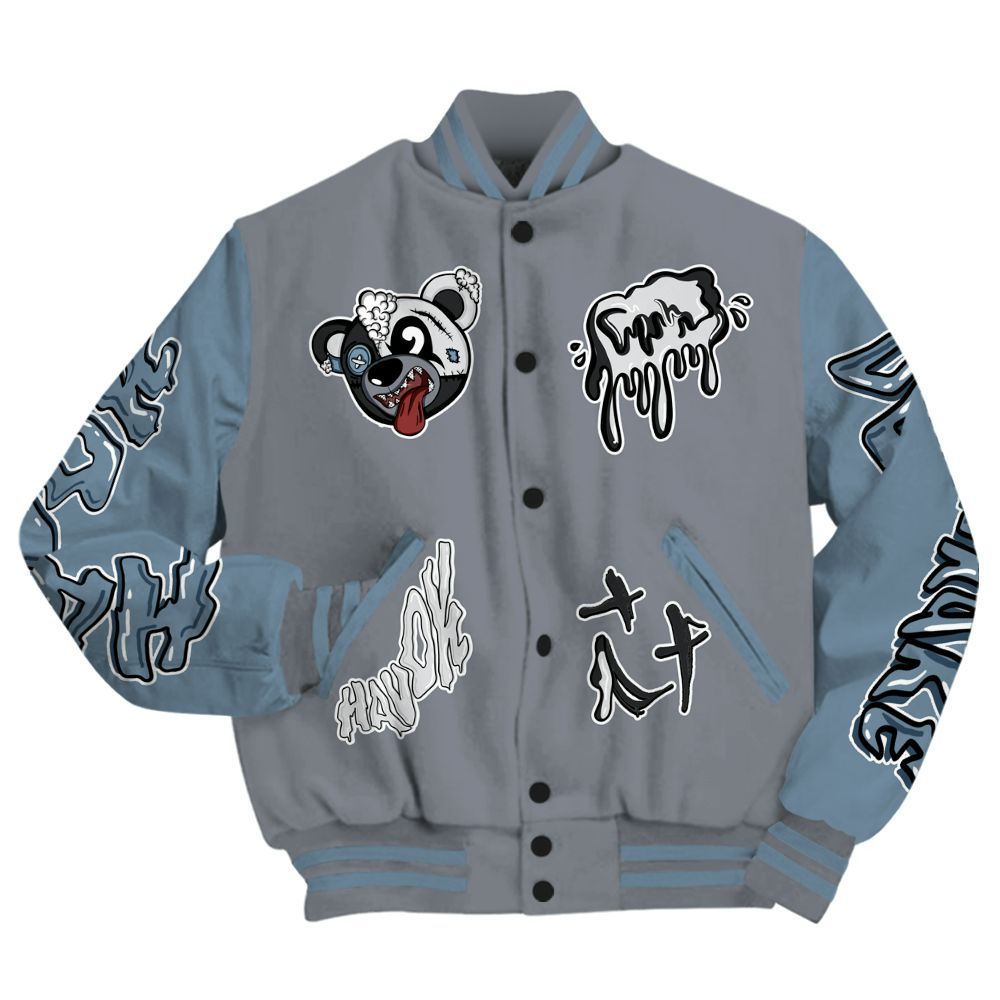 Varsity Jacket To Match Air Max DN Silver Bullet - Havok Bear All Over Print