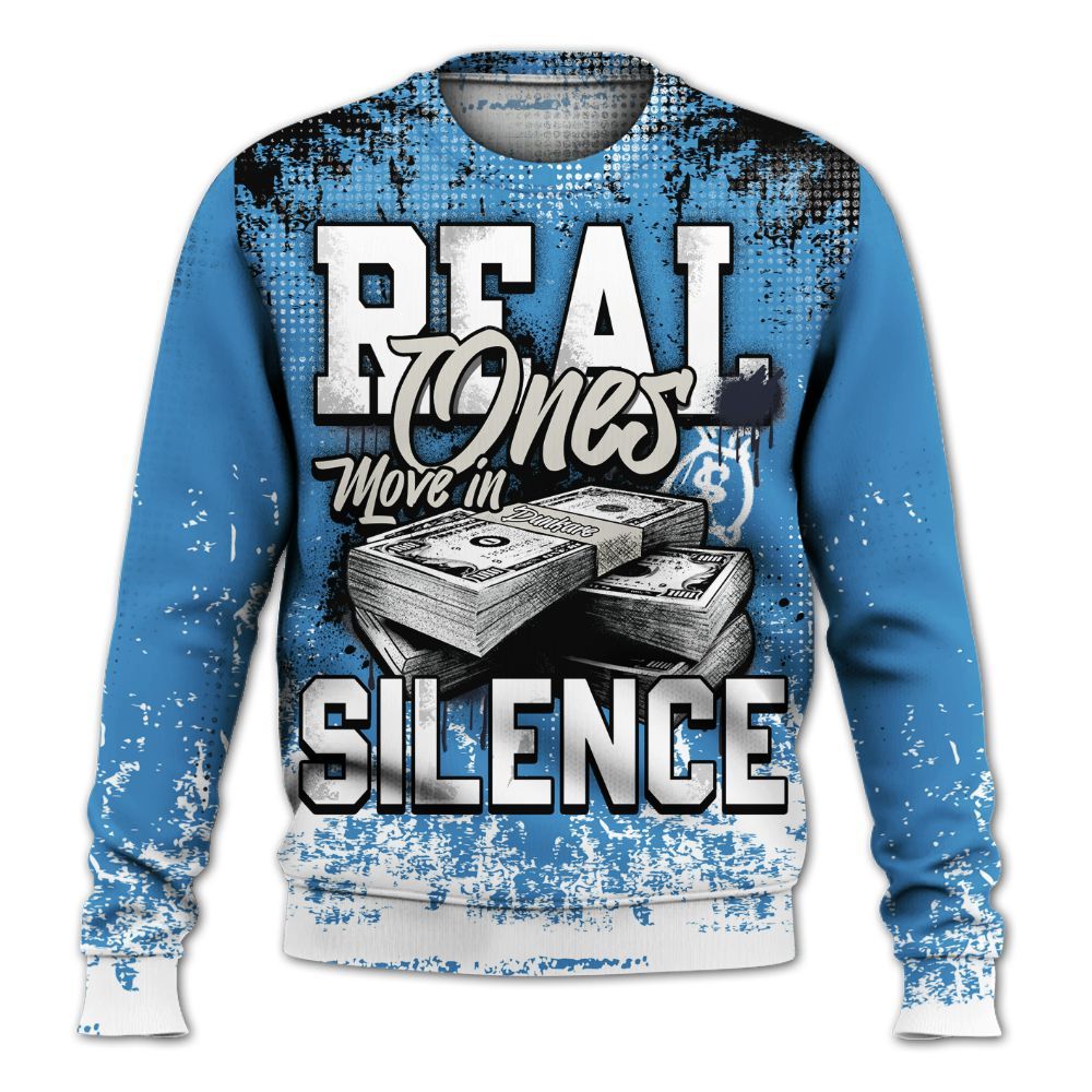 Sweatshirt To Match Low OG Obsidian 1s - Move In Silence Money Street Retro All Over Print