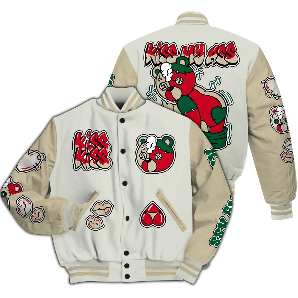 Varsity Jacket To Match El Grito 5s - Kiss My Hugz All Over Print