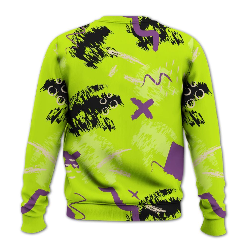 Sweatshirt To Match GS Black Barely Volt 11s - Hustle Grind Pray Graphic Street Style All Over Print