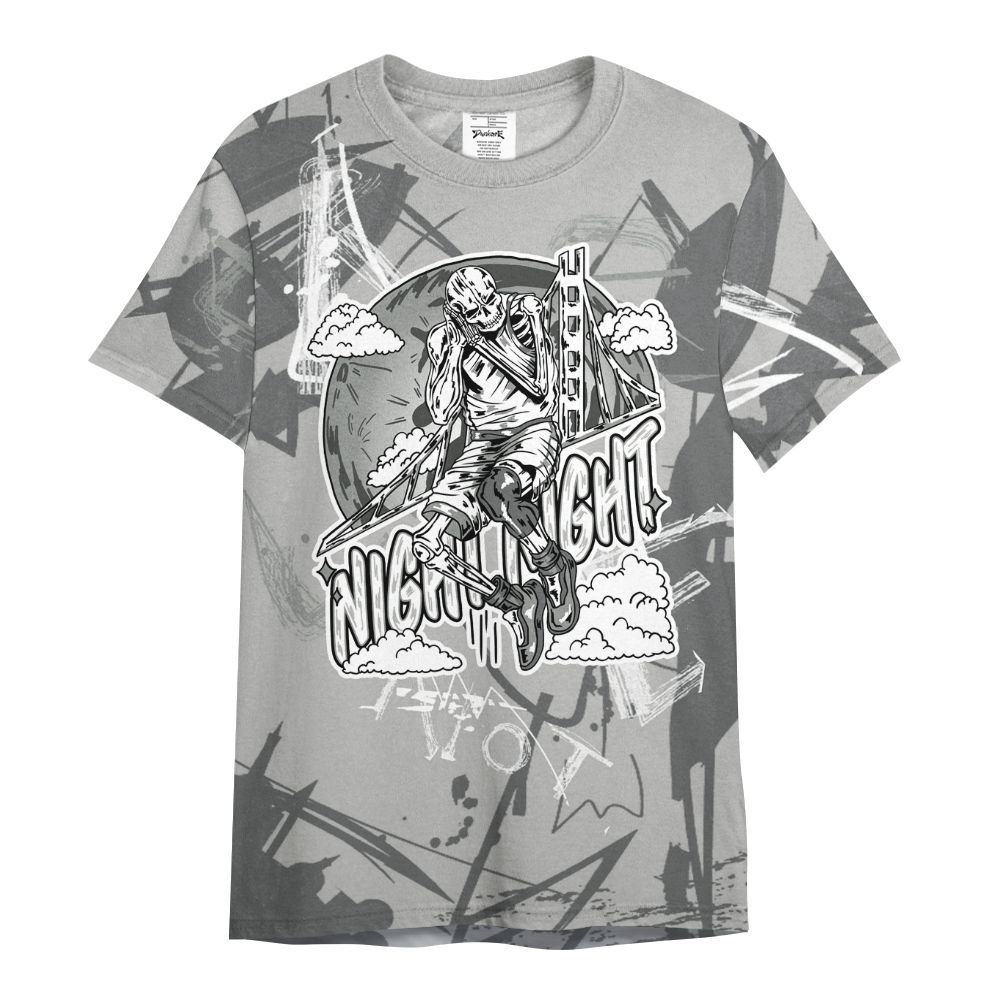 Shirt To Match Retro Wet Cement 4s - Seeya Skeleton Messyz All Over Print