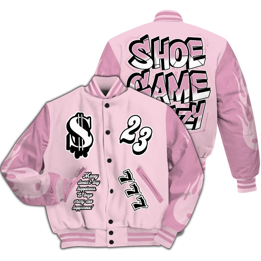 Varsity Jacket To Match Orchid 4s - Shoe Game Crazy Graphic All Over Print