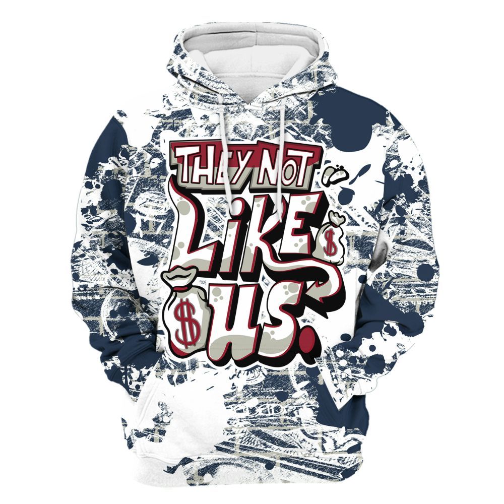 Hoodie To Match White Midnight Navy 6s - Dislike Us Graphic Street Art All Over Print