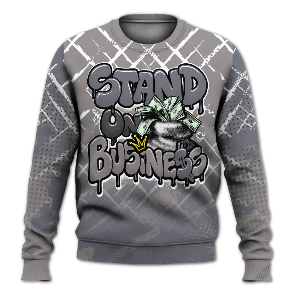 Sweatshirt To Match Cool Grey 11s - Halftone Stand Business Dripping All Over Print