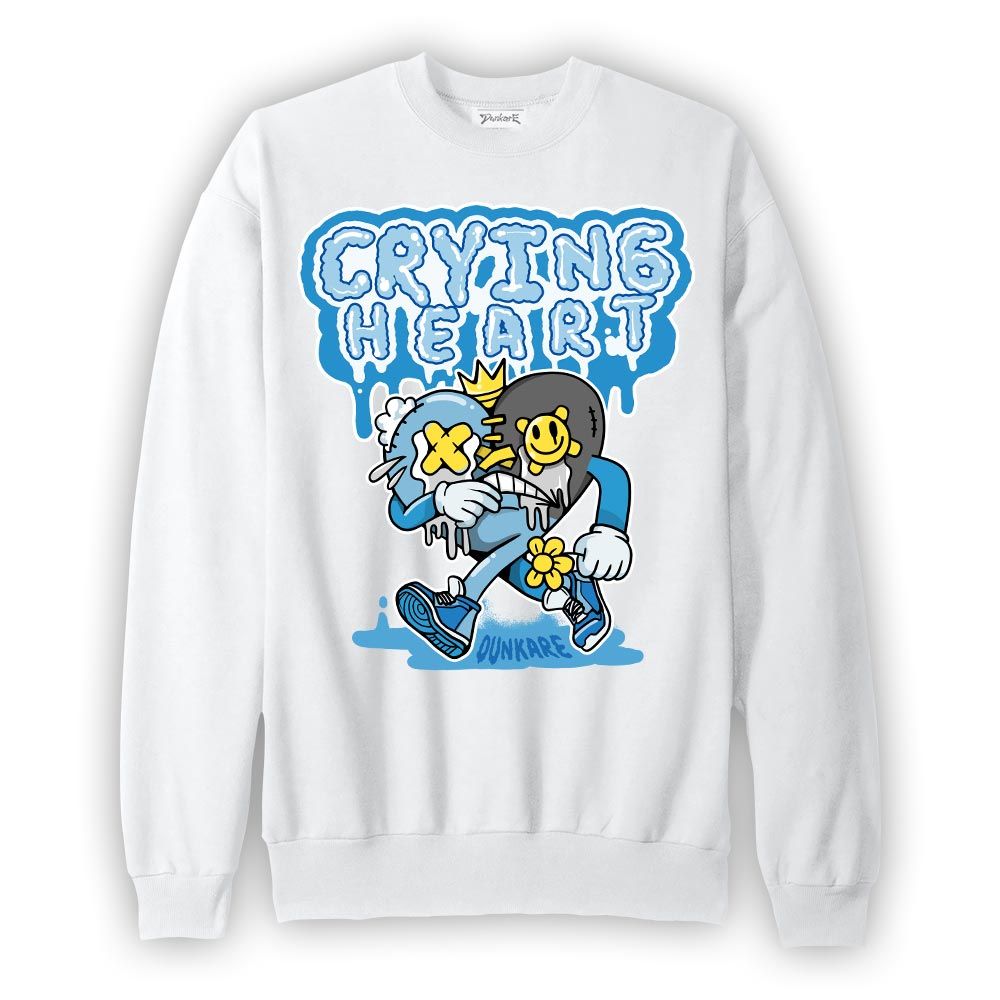 Sweatshirt To match Powder Blue 9s Sweatshirt - Crying Broken Heart Graphic Graphic