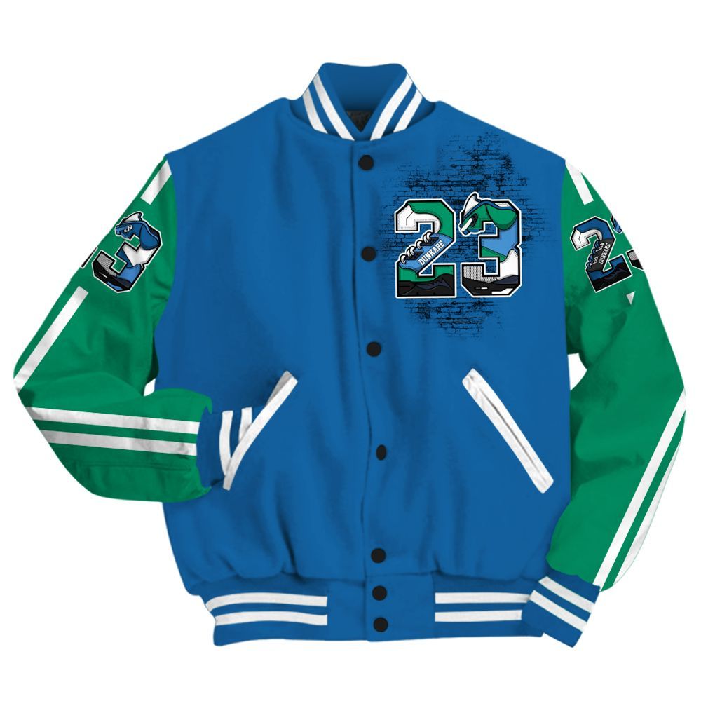 Varsity Jacket To Match 95 Big Bubble Slate - Custom Name Number 23 5s All Over Print