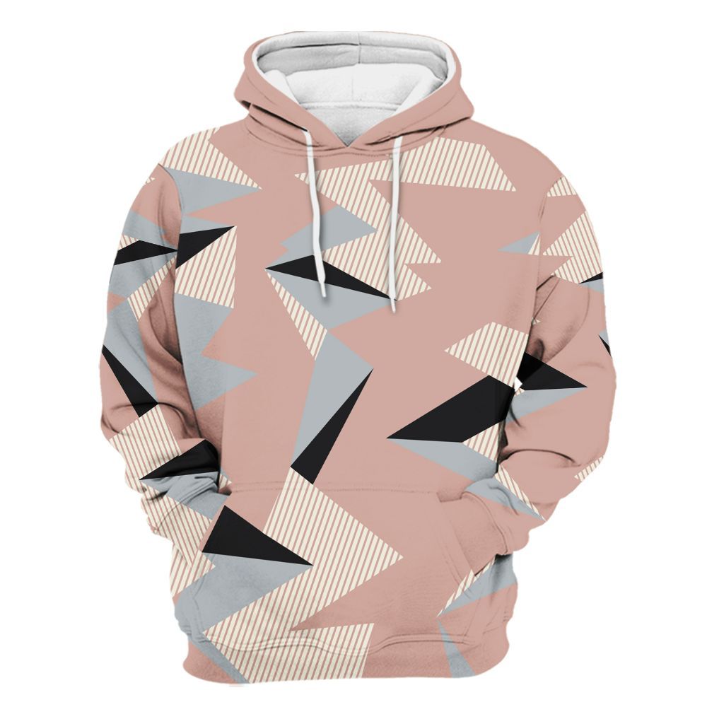 Hoodie To Match Air Force Low 1 Arctic Orange - Geometric Camouflage Pattern All Over Print