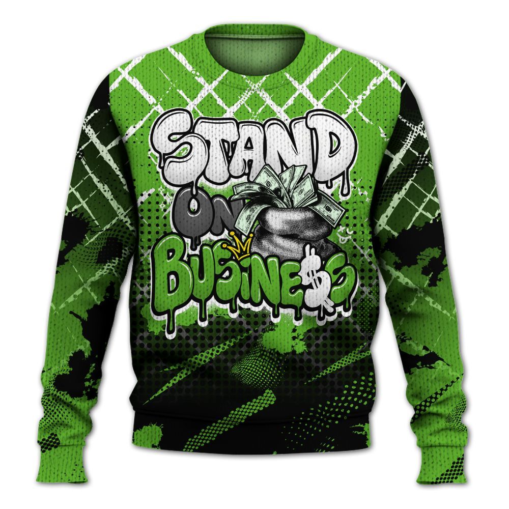 Knitted Sweater To Match Air Foamposite One Volt - Halftone Stand Business Dripping