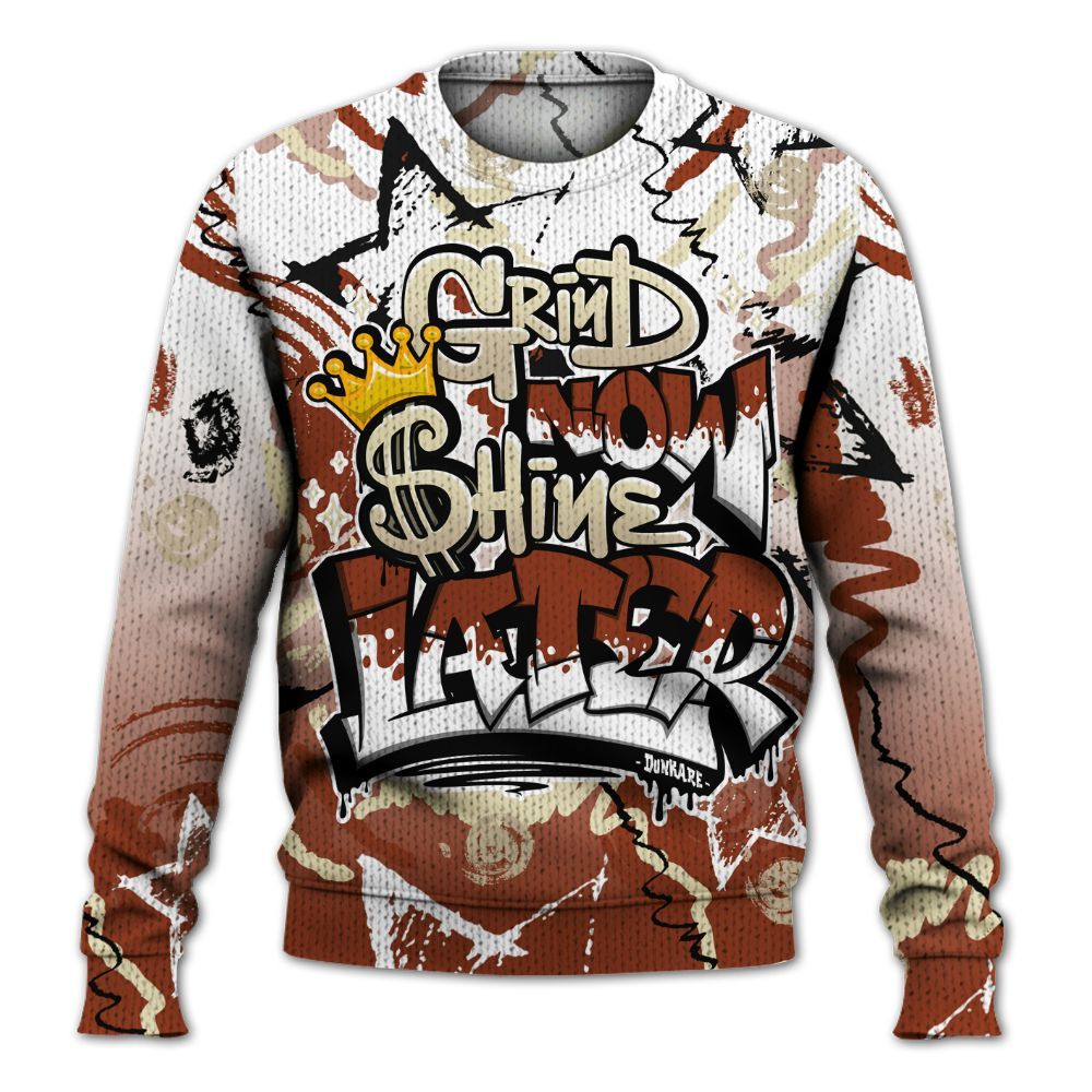 Knitted Sweater To Match Retro Eastside Golf 12s - Grind Shine Later Drip