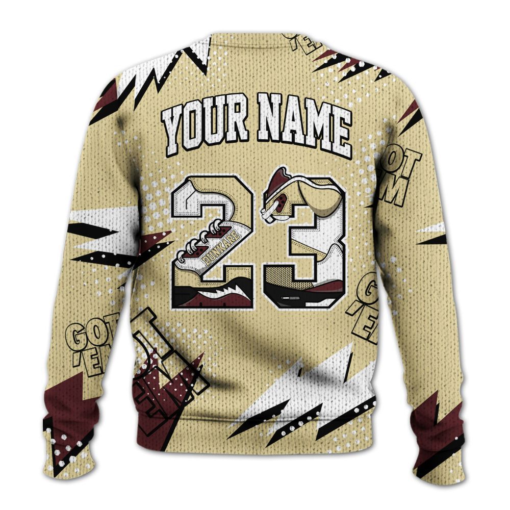 Knitted Sweater To Match Women Phantom 12s - Custom Name Number 23 5s