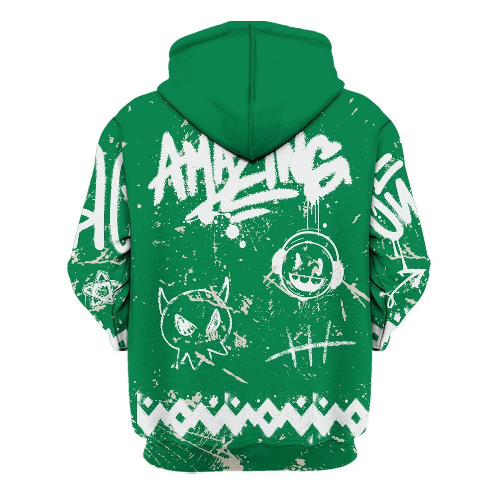 Hoodie To Match Lucky Green 2s - Friday Sneaker Crayon All Over Print