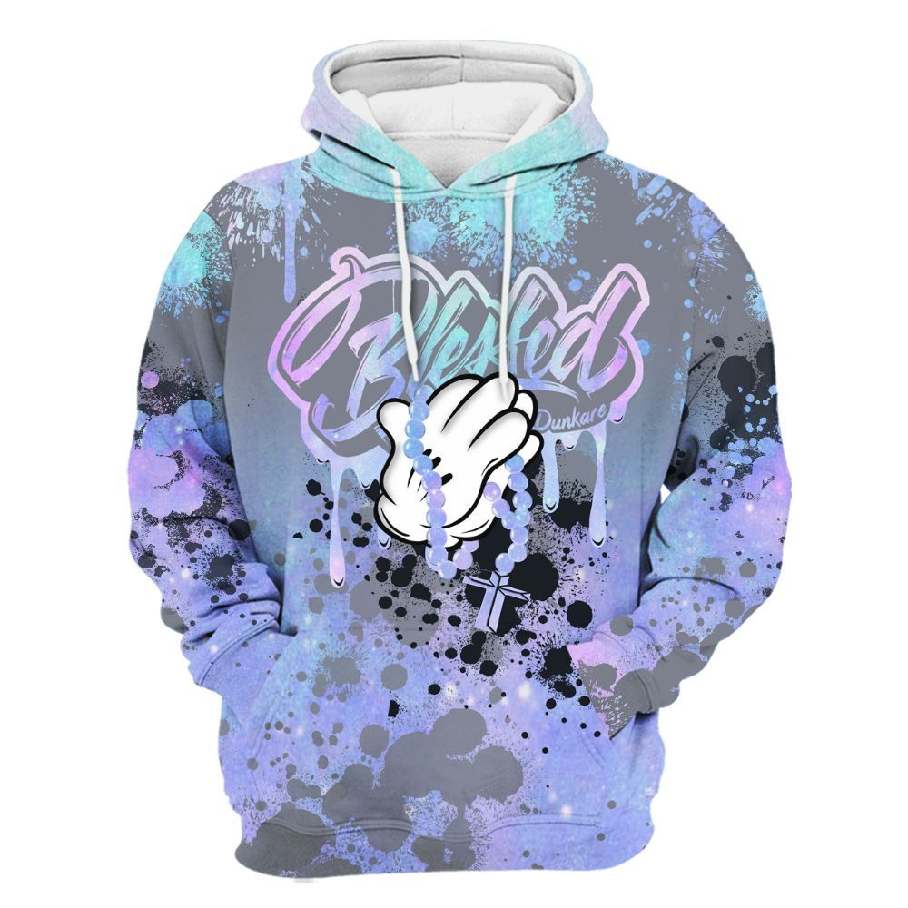 Hoodie To Match Zen Master 4s - God Blessed Ink Drip All Over Print