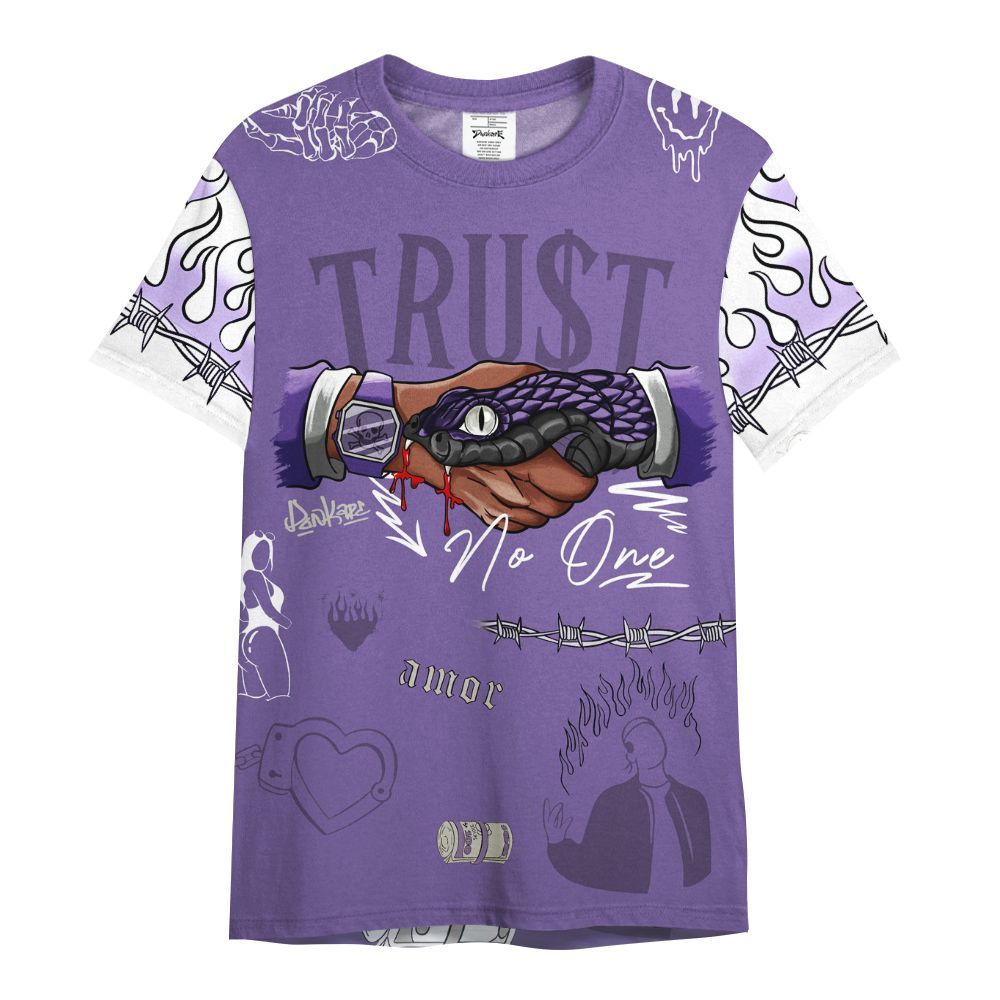 Shirt To Match Dunk Low Black Raspberry - Snake Trust No One All Over Print