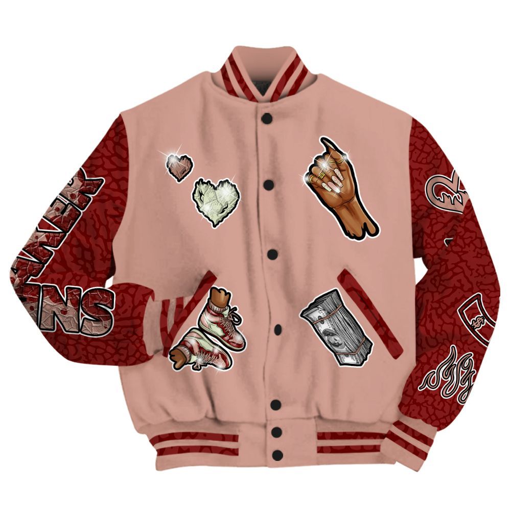 Varsity Jacket To Match Valentines Day 3s - Sneakerz Girlz All Over Print