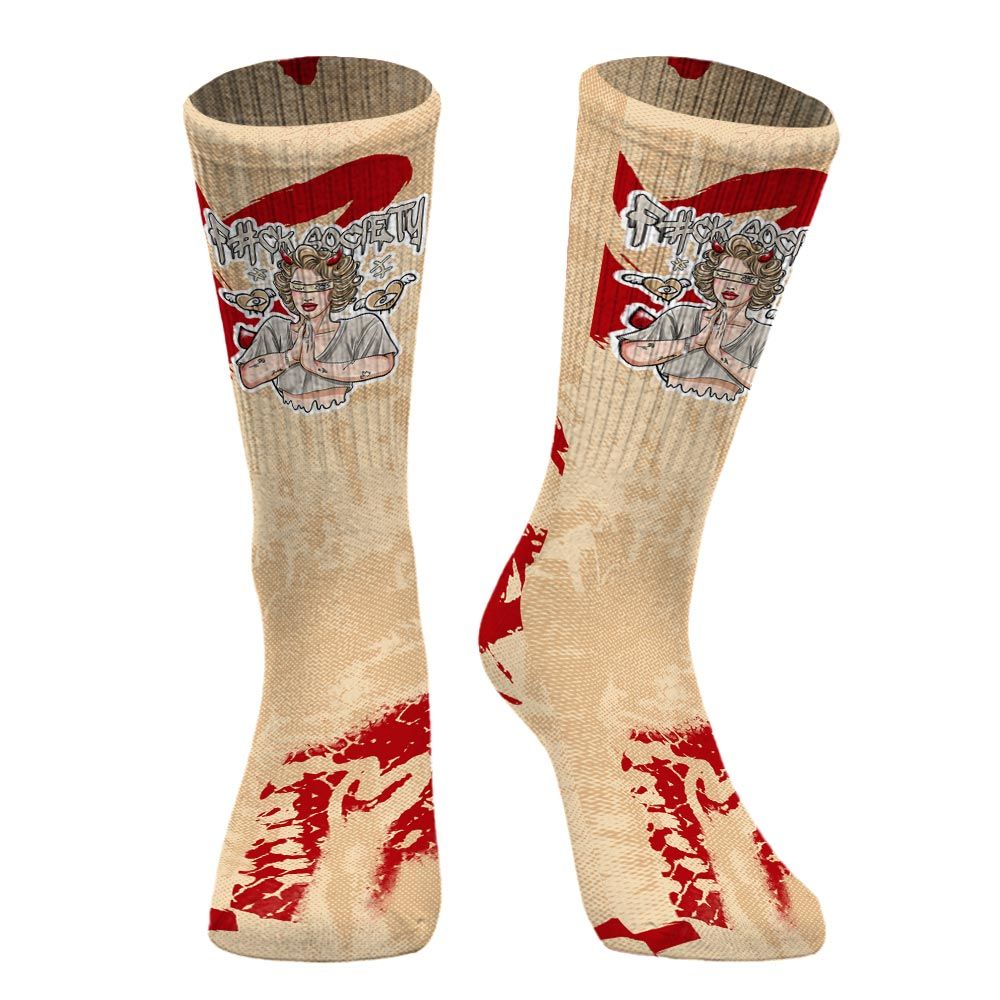 Sock To Match Dunk Low Strawberry Waffle - F#ck Xociety