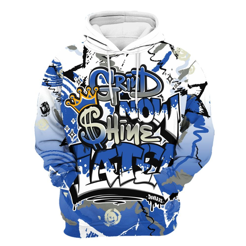 Hoodie To Match Lucky Shorts 3s - Grind Shine Later Drip All Over Print