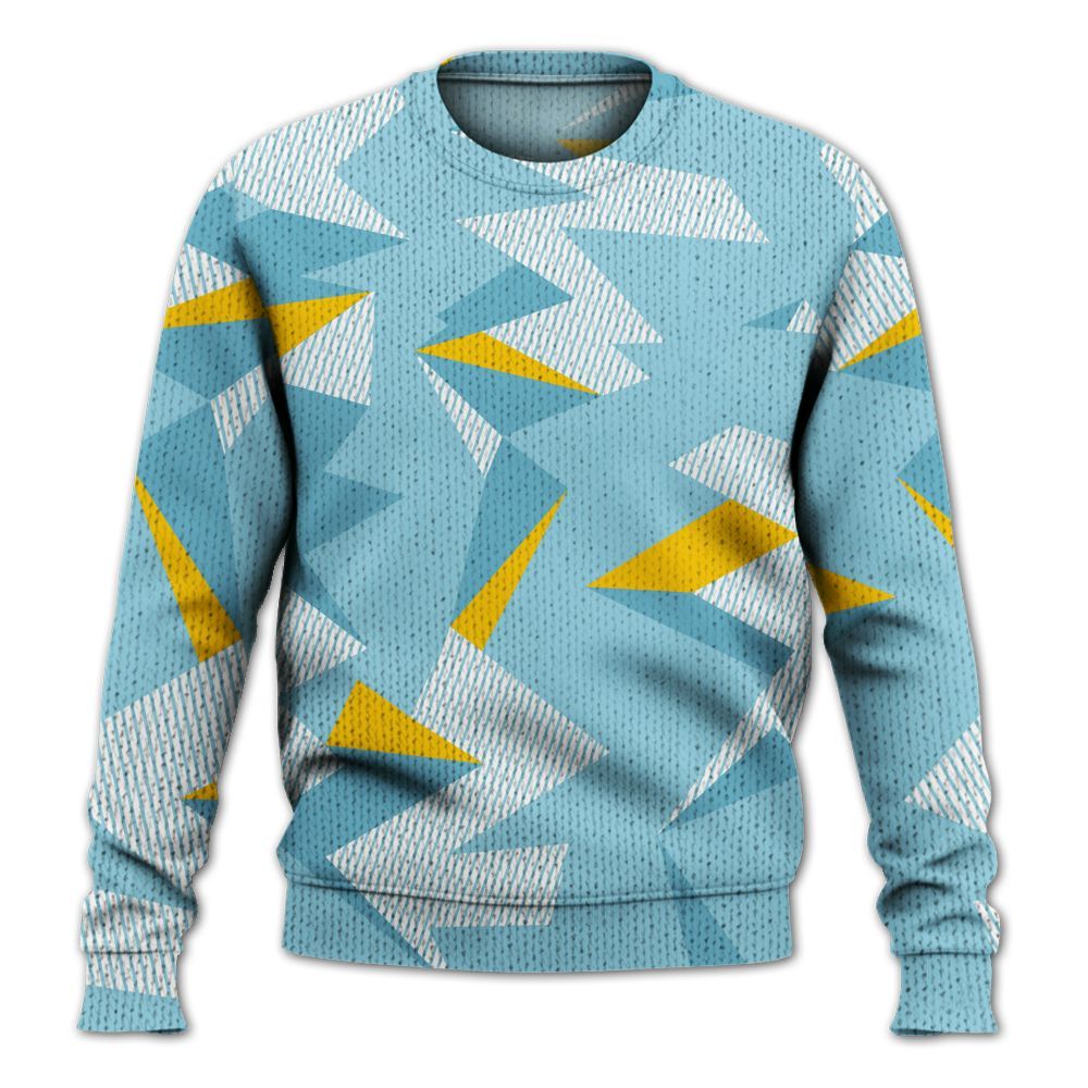 Knitted Sweater To Match Dunk High Homer Simpson - Geometric Camouflage Pattern