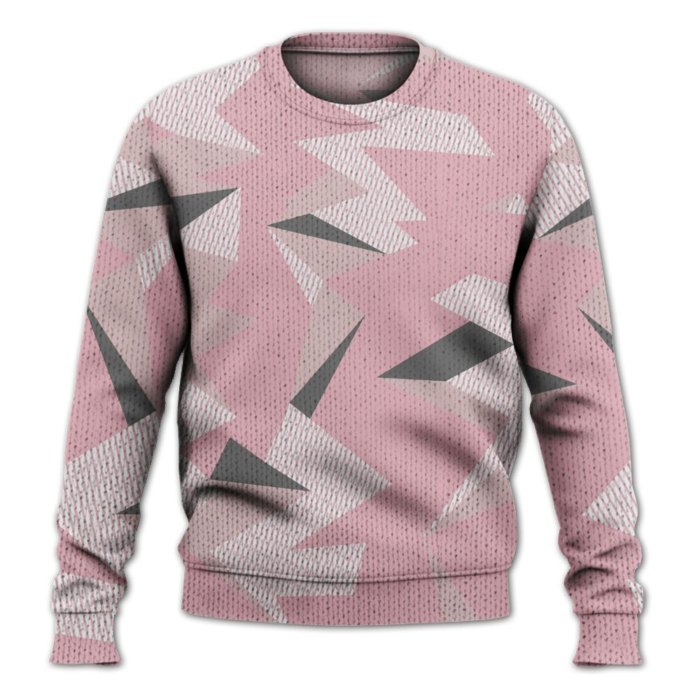 Knitted Sweater To Match Air Max DN Pink Foam - Geometric Camouflage Pattern