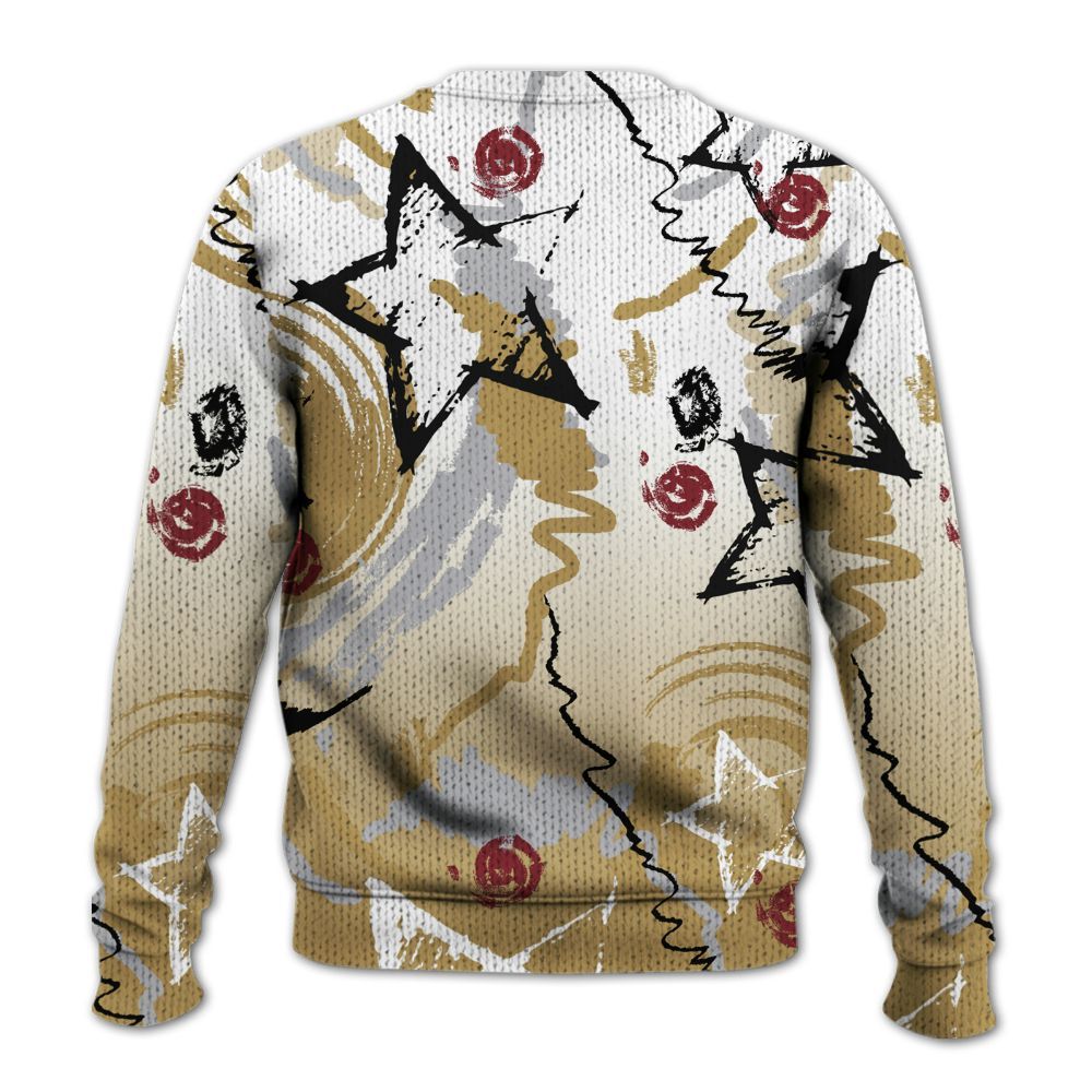 Knitted Sweater To Match Kobe 4 Gold Medal - Grind Shine Later Drip