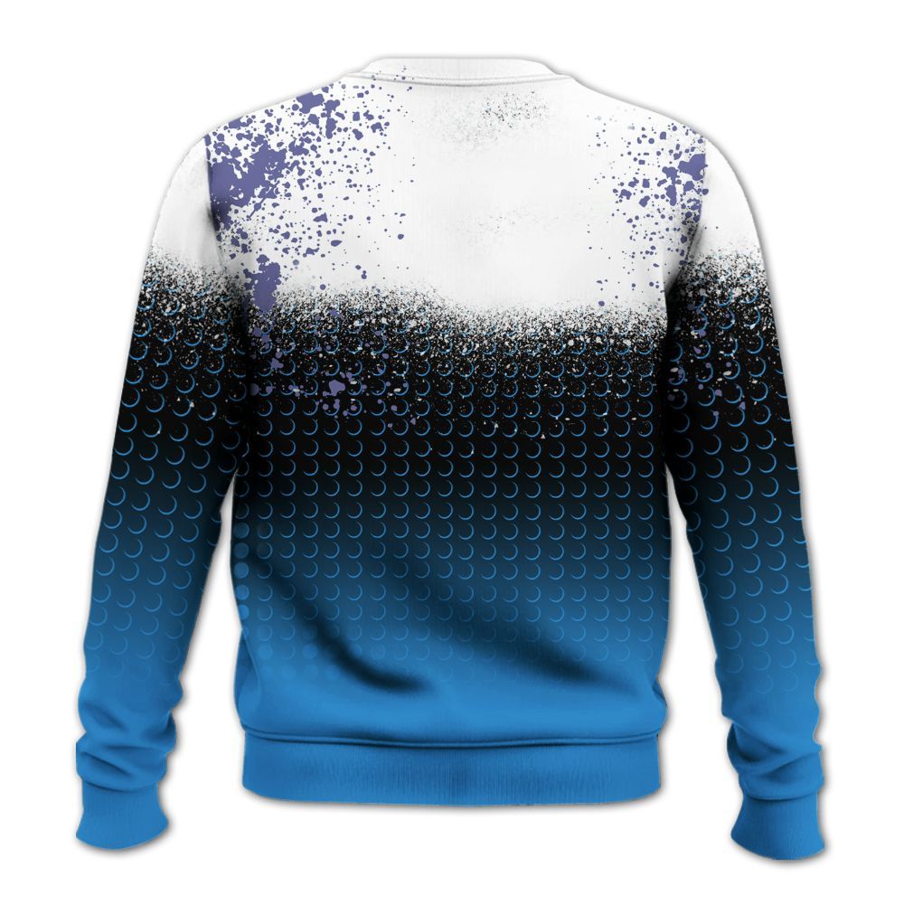 Sweatshirt To Match Hi-Res Blue 700s - Halftone Time Is Money All Over Print