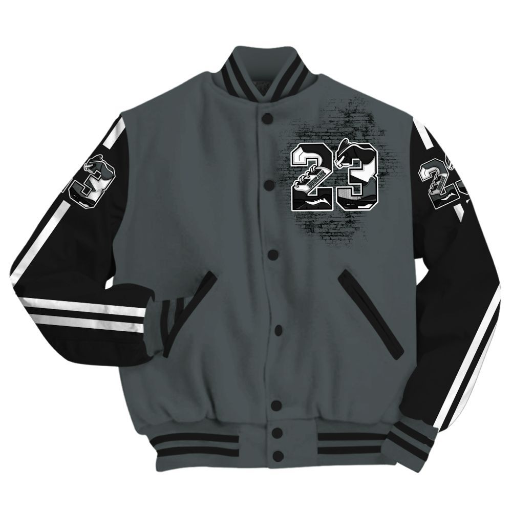 Varsity Jacket To Match Black RM Nigel Sylvester 4s - Custom Name Number 23 5s All Over Print