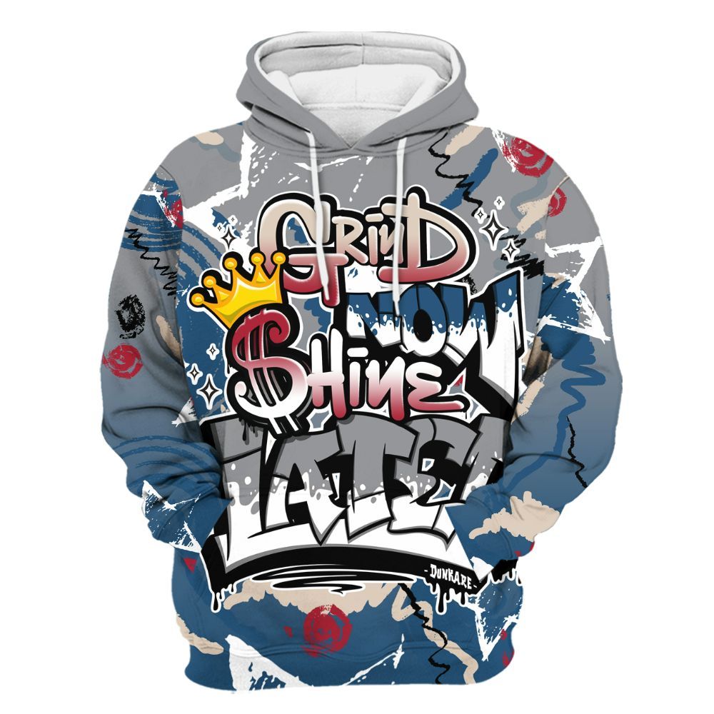 Hoodie To Match Rare Air 3s - Grind Shine Later Drip All Over Print
