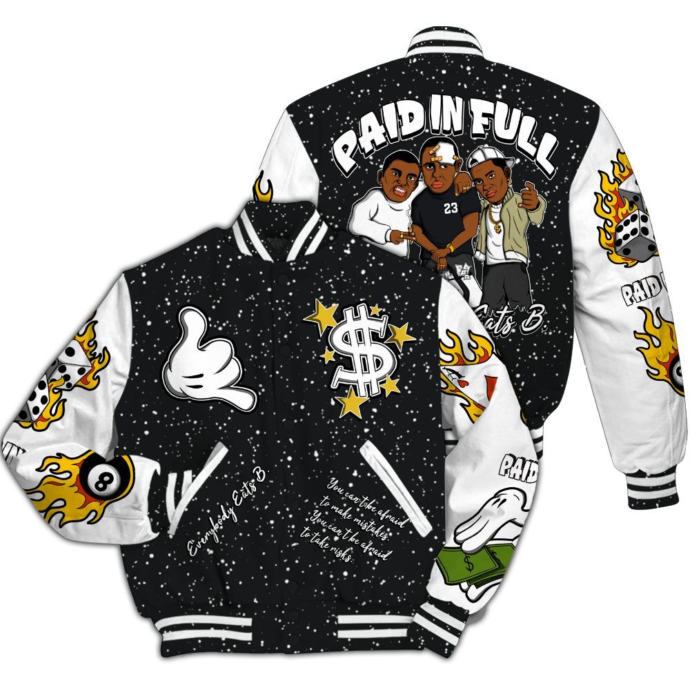 Varsity Jacket To Match Oreo 2026 6s - Everybody Paid In Full Graphic All Over Print