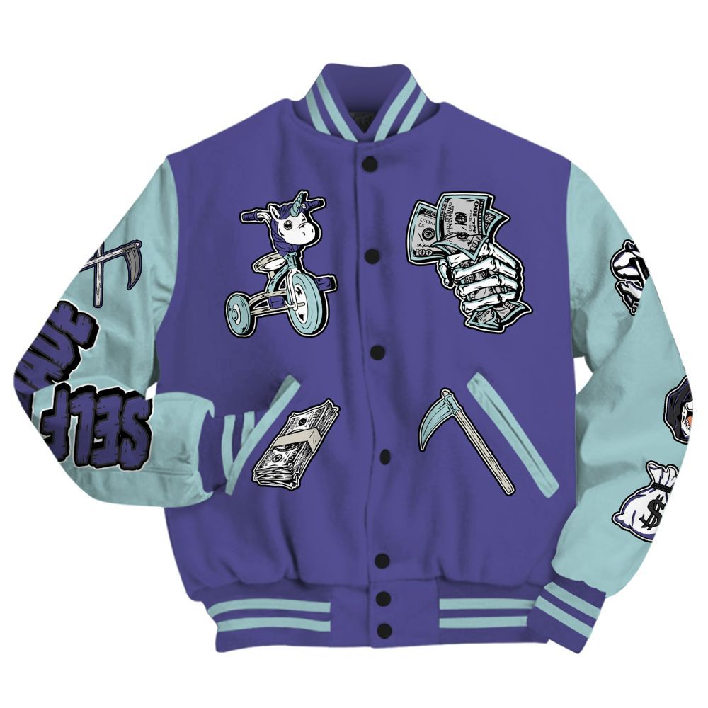 Varsity Jacket To Match Air Ship PE Hornets - Self Make Skeleton All Over Print