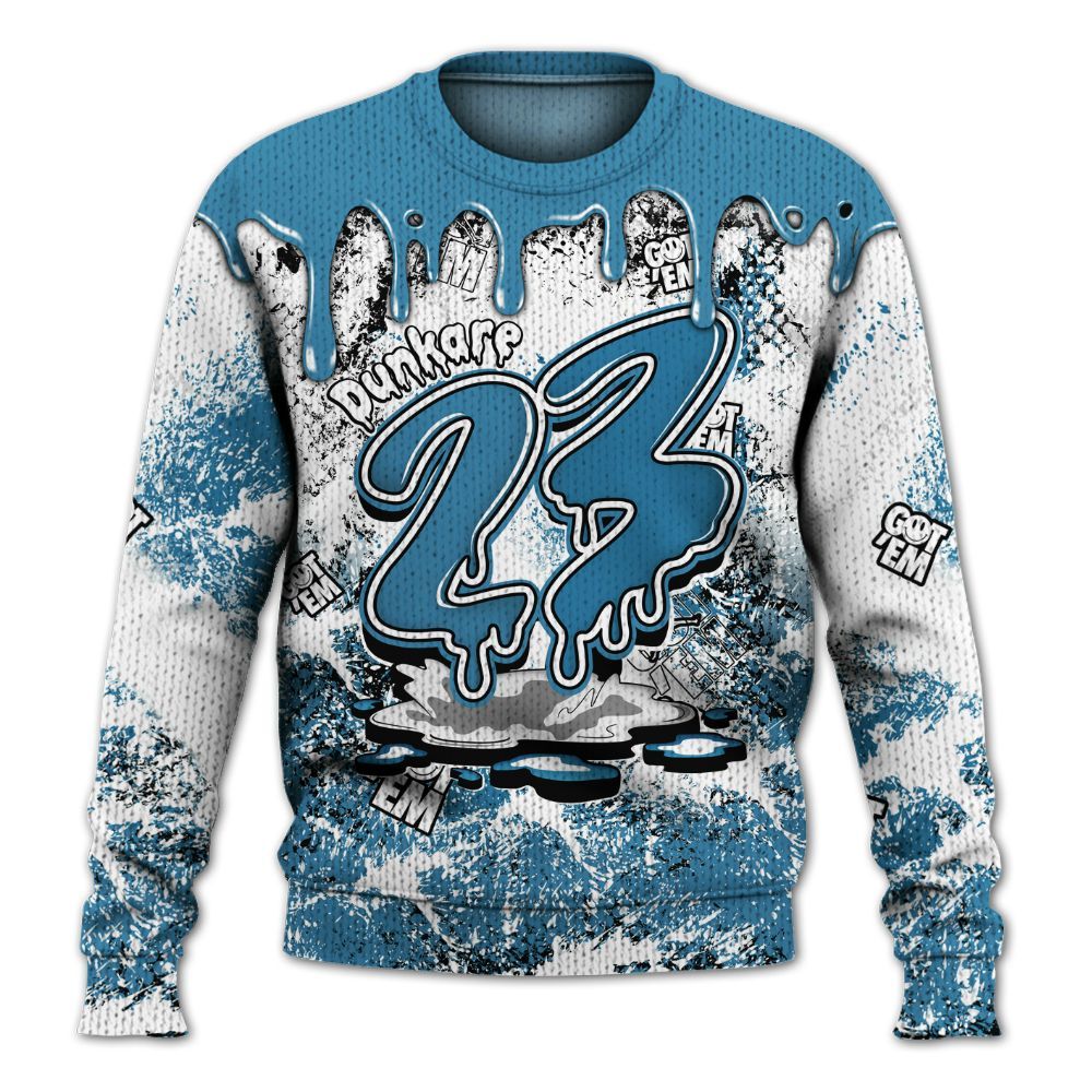 Knitted Sweater To Match High OG UNC Reimagined 1s - Dripping 23 Drip