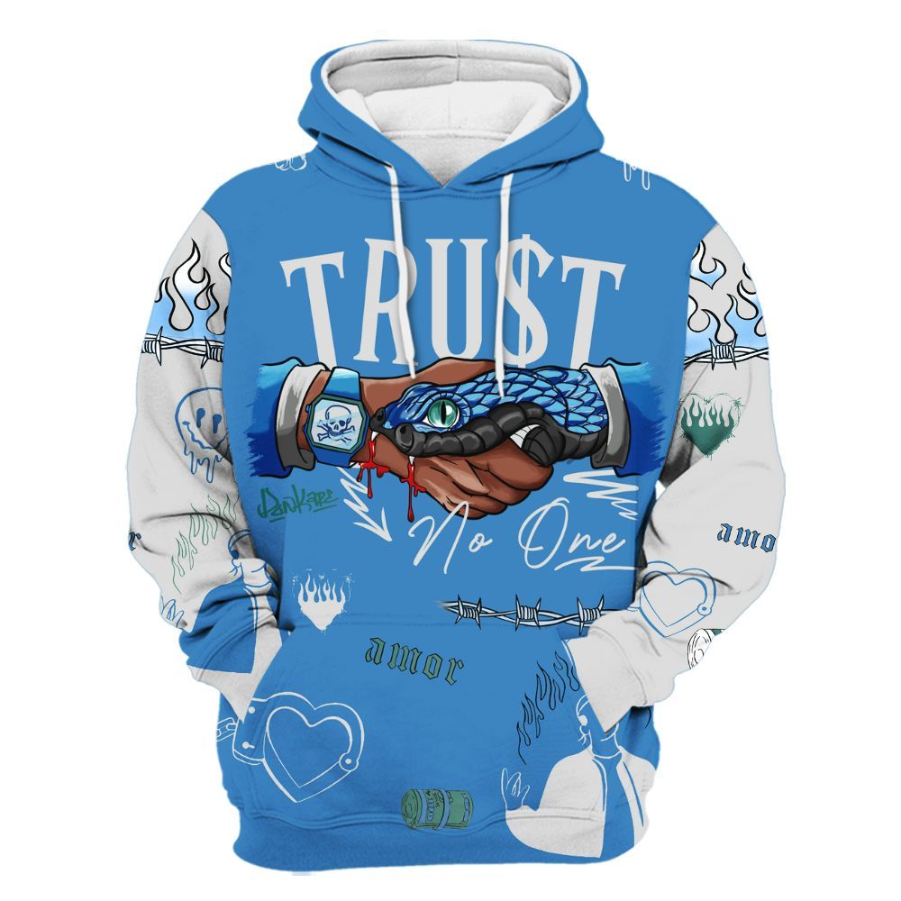 Hoodie To Match Low Carolina 17s - Snake Trust No One All Over Print