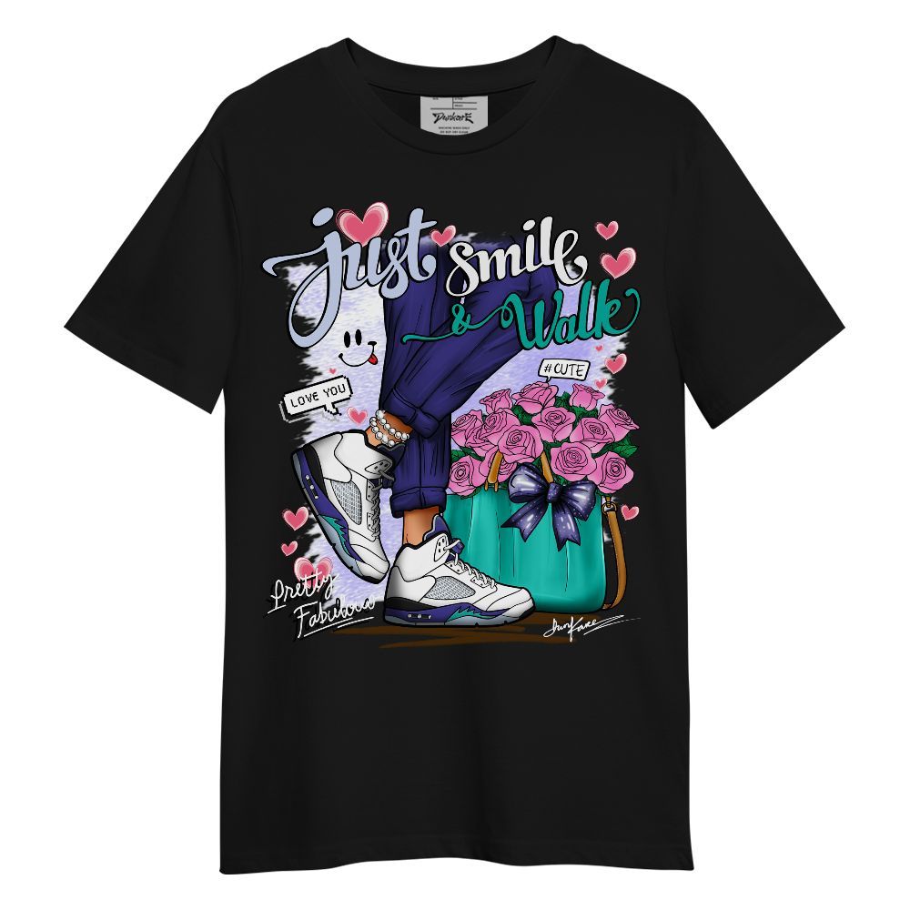Shirt To Match Retro Grape 5s - Just Smile Shoes Walk Graphic