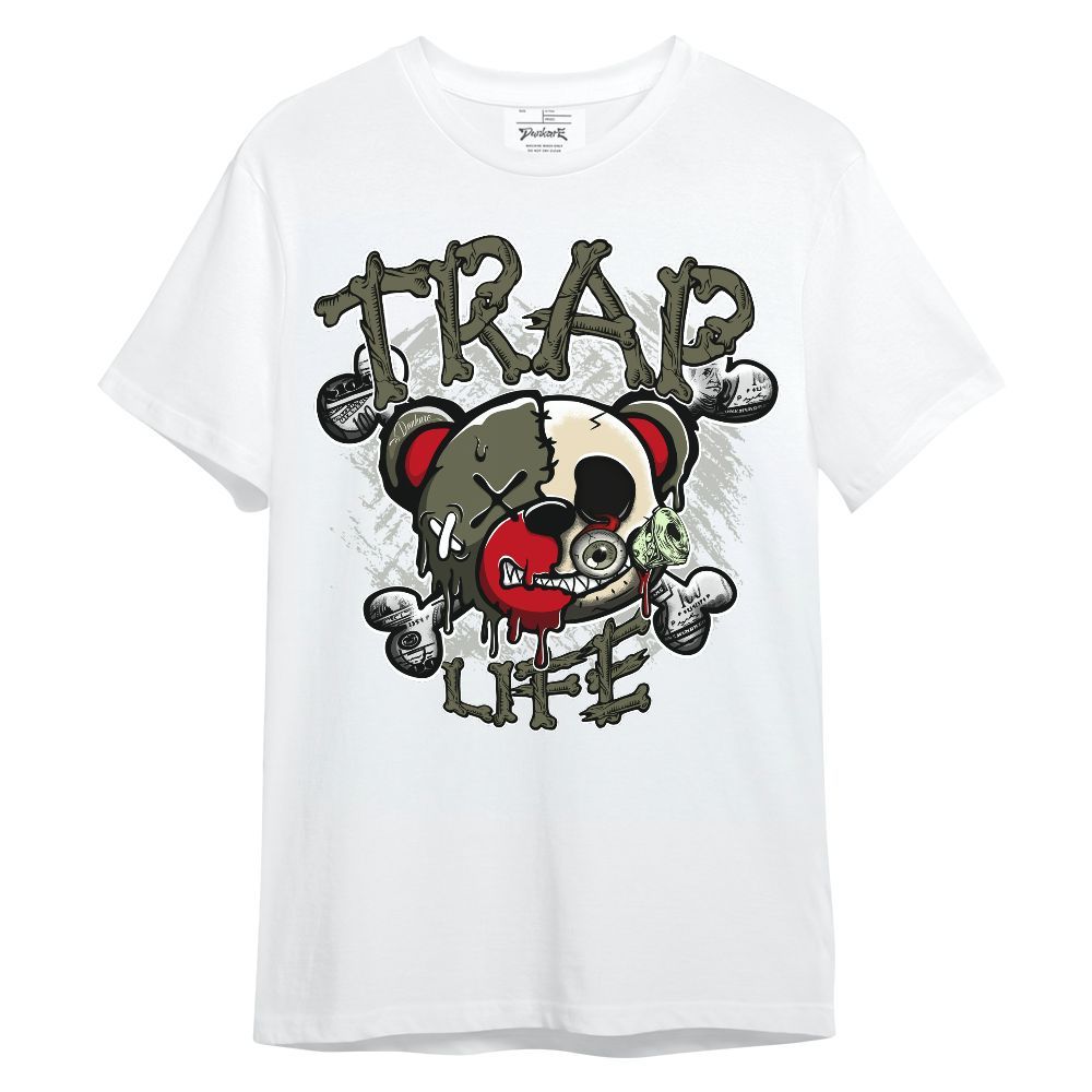 Shirt To Match Low OG Medium Olive 1s - Trap Bear Skull Unisex Shirt