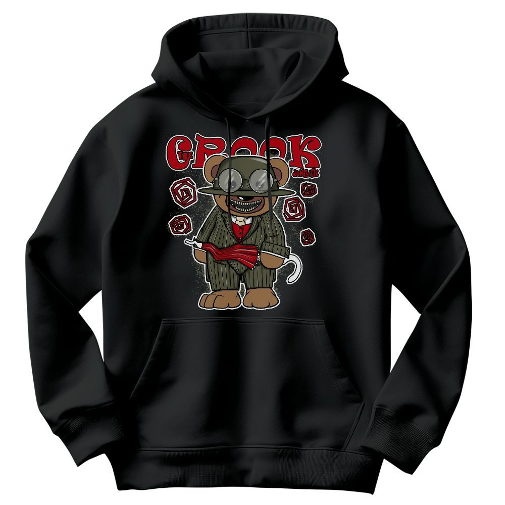 Sweatshirt To Match Travis Scott Low OG Medium Olive 1s - Swindler Bear Graphic