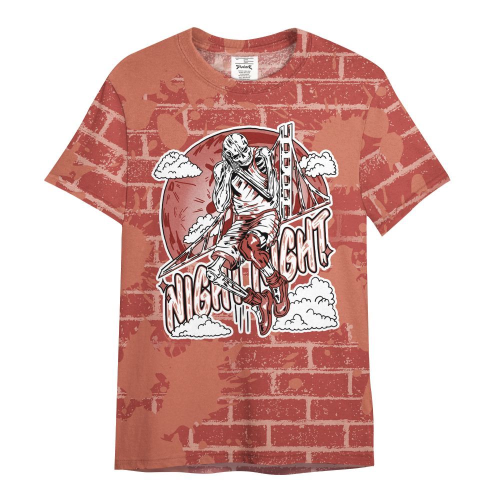 Shirt To Match Dune Red 13s - Seeya Skeleton Brick All Over Print