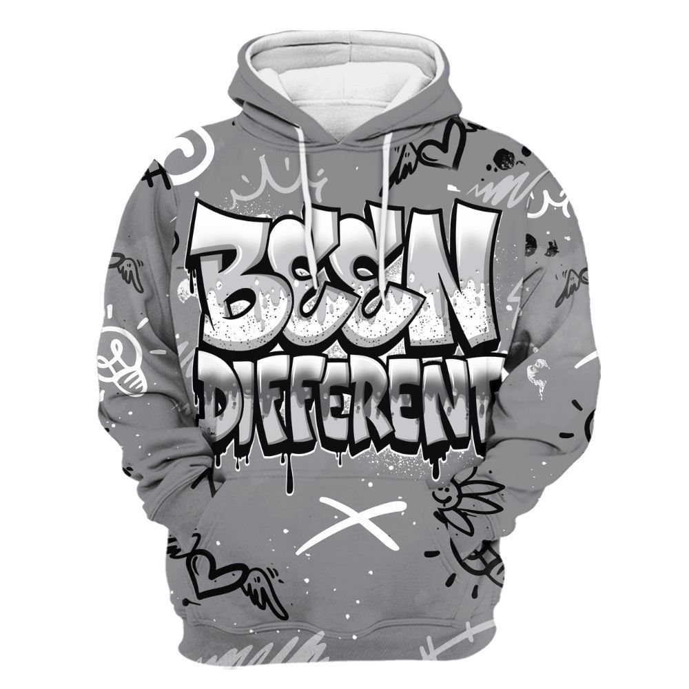 Hoodie To Match Retro Wolf Grey 5s - Drip Been Di2ferent All Over Print