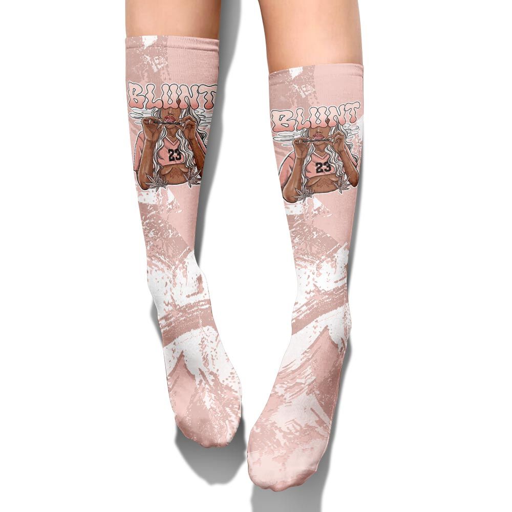 Sock To Match Low Legend Pink 11s - Bluntz Unique Circle Splash