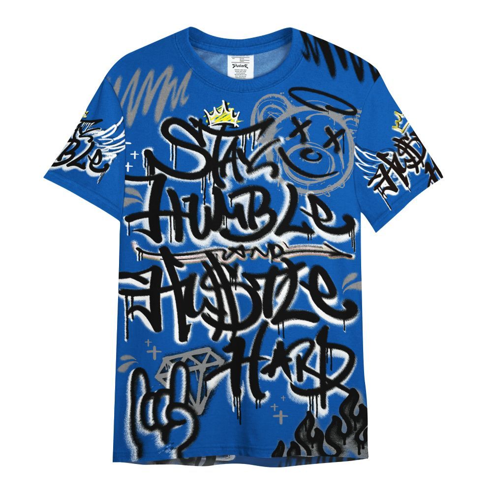 Shirt To Match Racer Blue 5s - Humble Drip Streetwear Graffity All Over Print