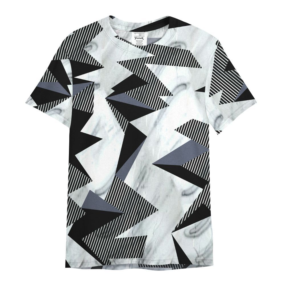 Shirt To Match Air Foamposite Jin Kazama - Geometric Camouflage Pattern All Over Print