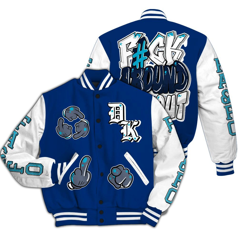 Varsity Jacket To Match Kobe 5 X-Ray - F Around Find Out Graphic All Over Print