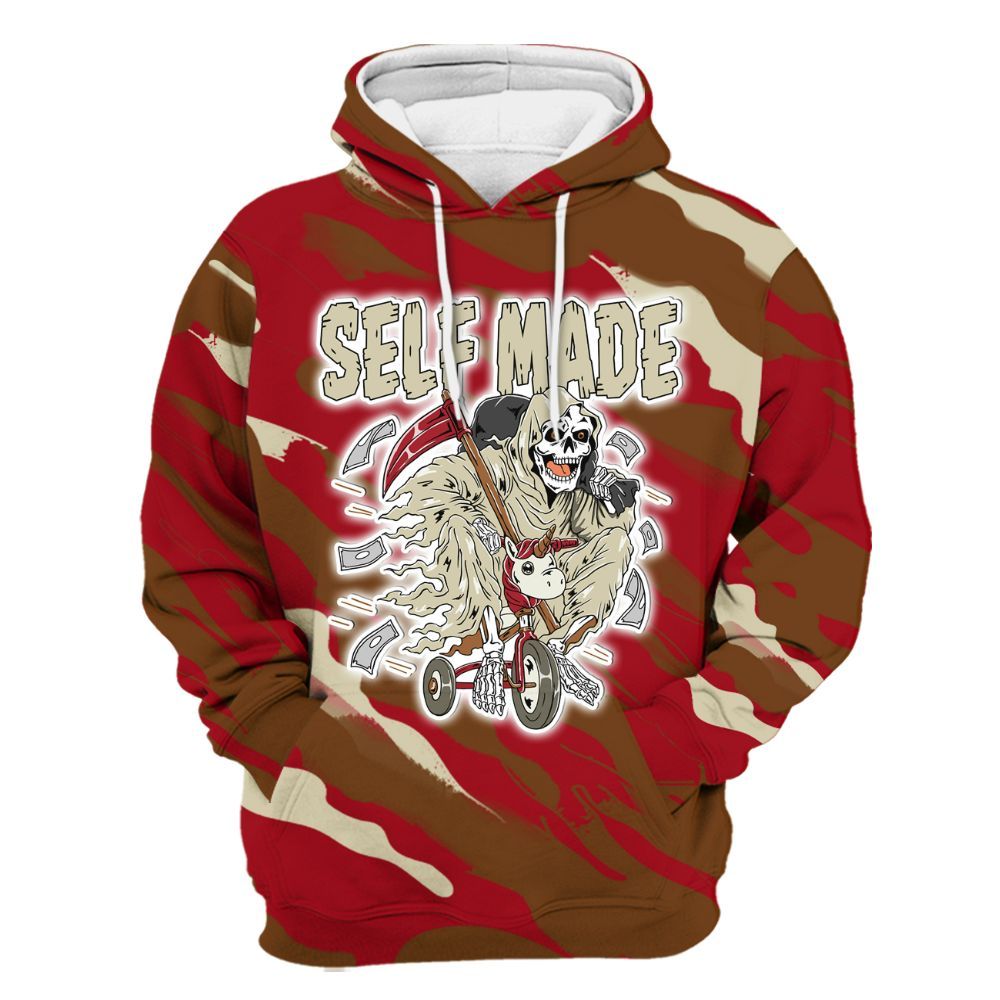 Hoodie To Match Archaeo Brown 5s - Self Make Skeleton Colored All Over Print