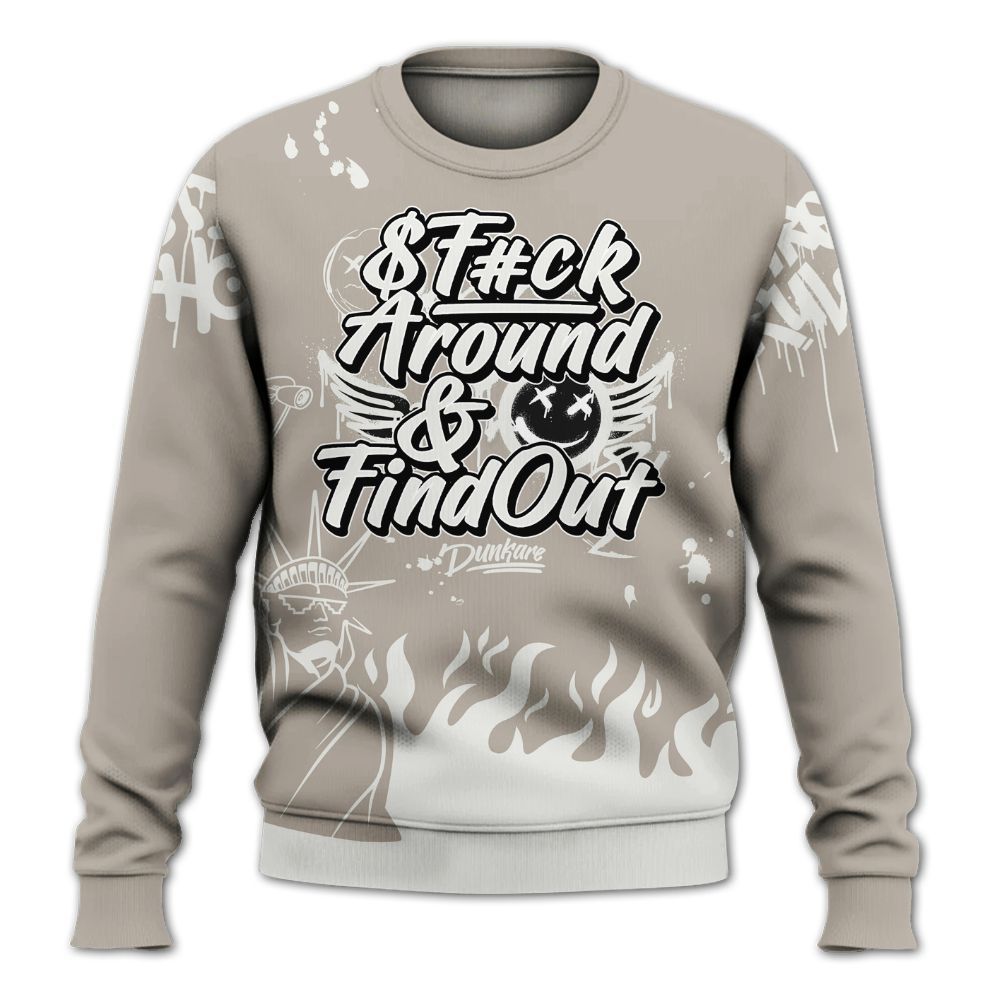 Sweatshirt To Match Low OG Phantom 1s - Graphic Fck Around Find Out All Over Print