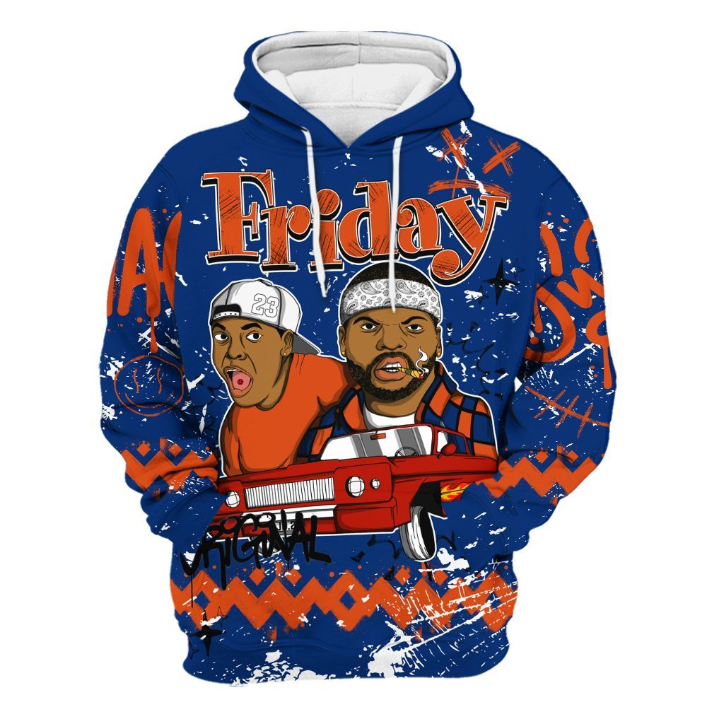 Hoodie To Match Mid Knicks 1s - Friday Sneaker Crayon All Over Print