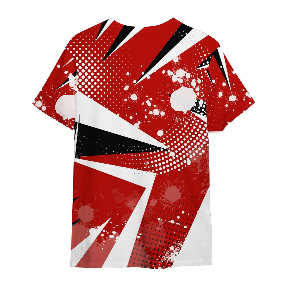 Shirt To Match OG Fire Red 5s - Poly Trust No One Dripping All Over Print