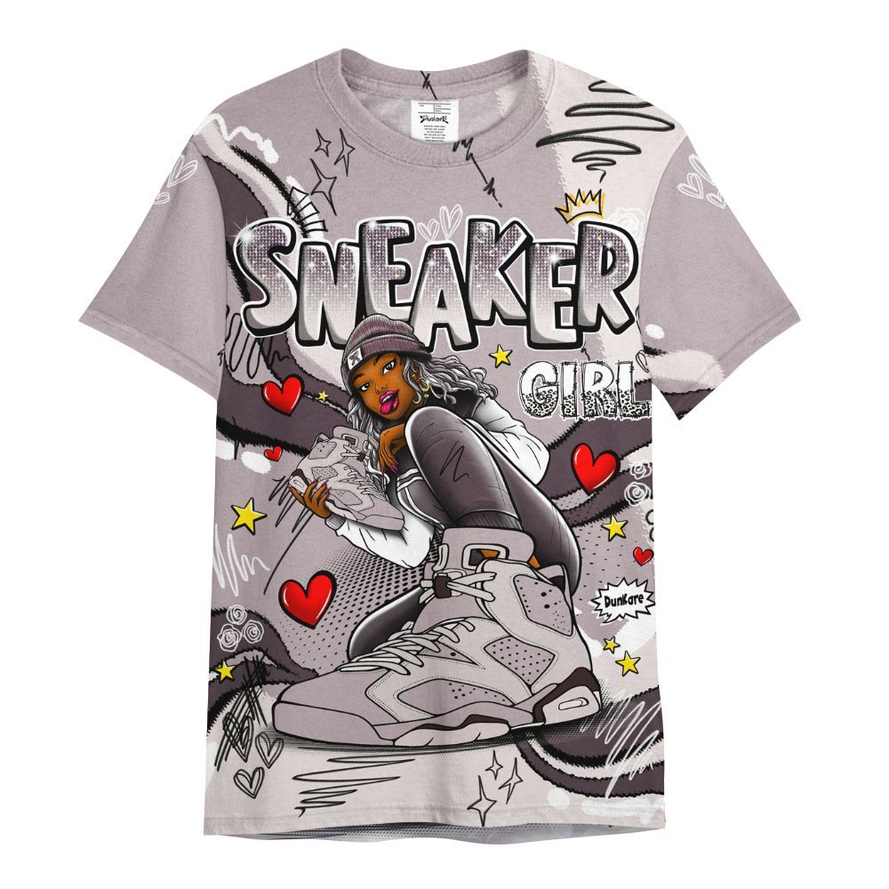 Shirt To Match AMM Air Smokey Mauve 6s - Sneaker Girl With Shoes All Over Print