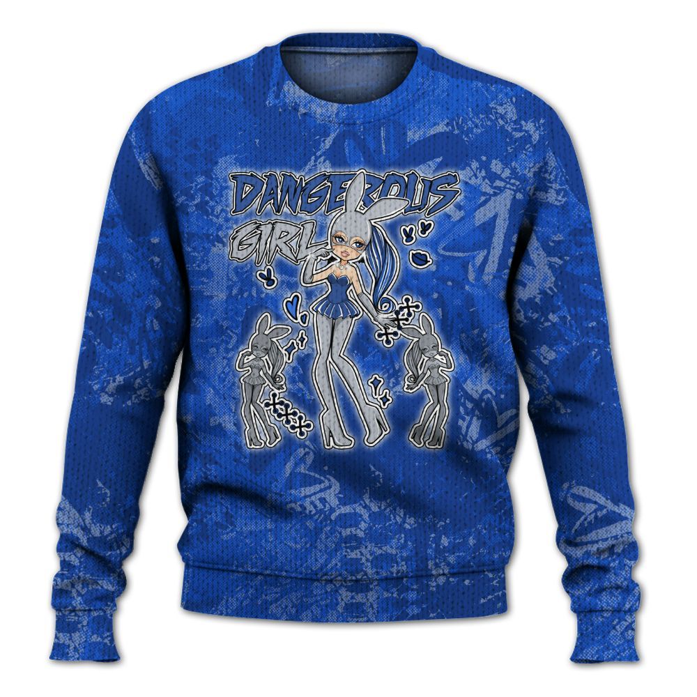 Knitted Sweater To Match Air Foamposite One Royal - Dangerous.Girl Heart Grunge