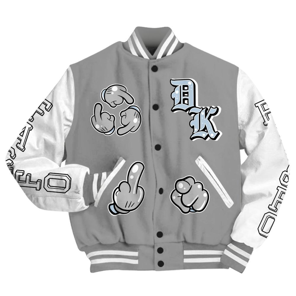 Varsity Jacket To Match Cool Grey 6s - F Around Find Out Graphic All Over Print