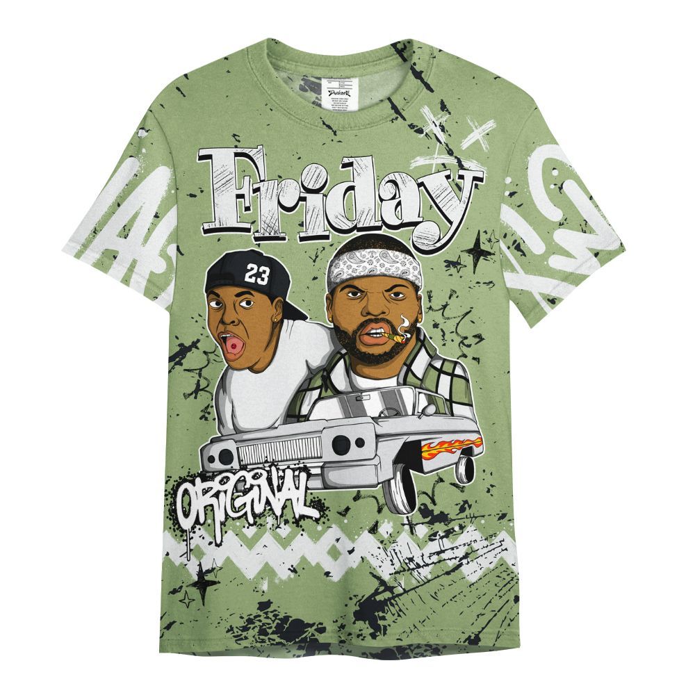 Shirt To Match Oil Green 4s - Friday Sneaker Crayon All Over Print